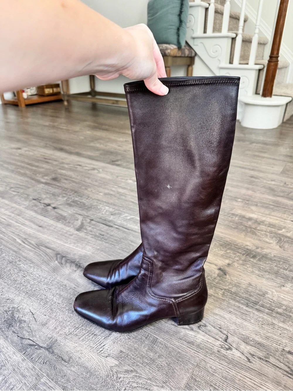 Cole Haan Women's Over-the-Knee Leather Boots in Dark Brown